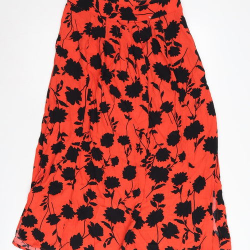 Marks and Spencer Women's Midi Floral A-Line Skirt, Size 10
