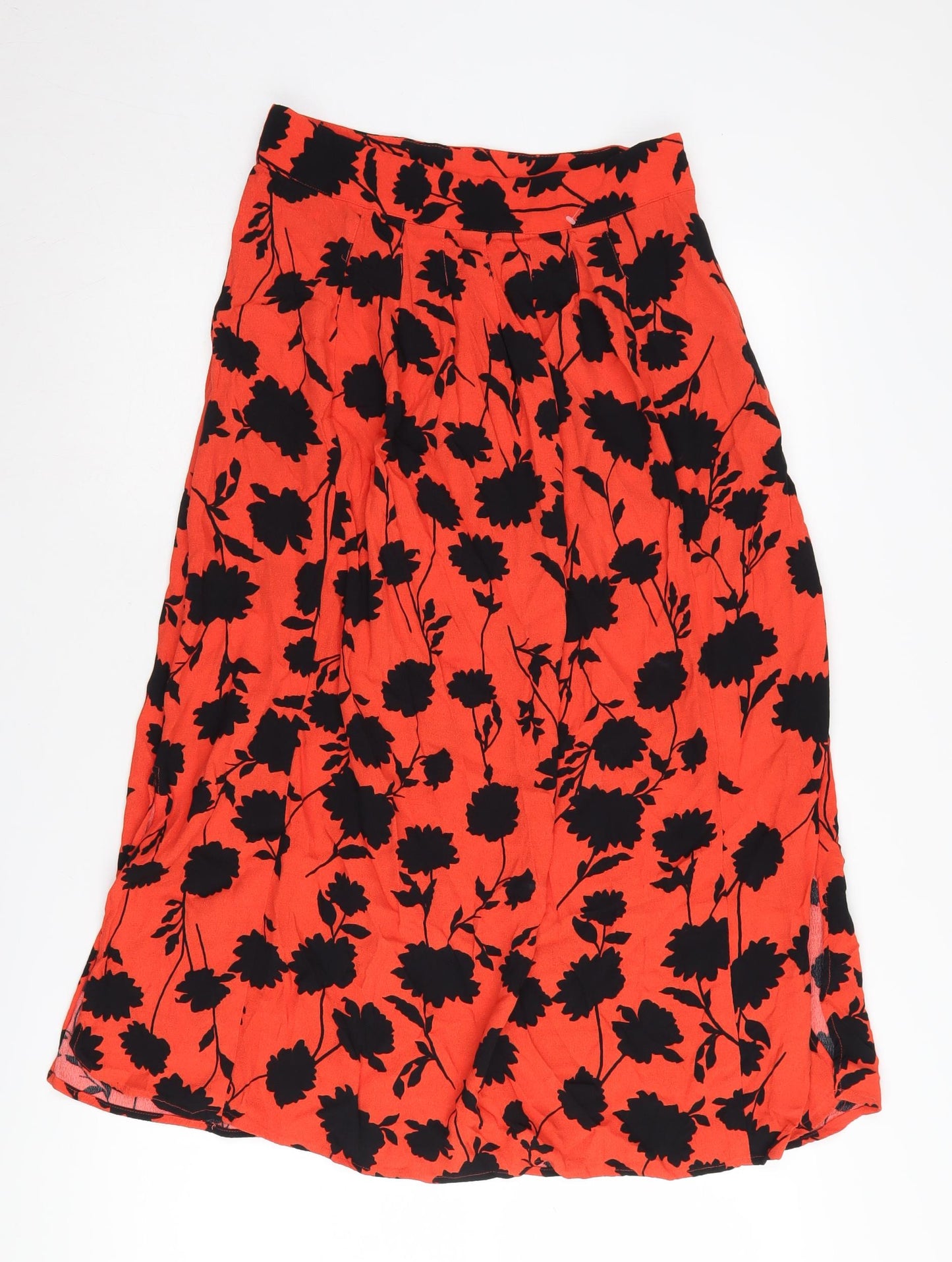 Marks and Spencer Women's Midi Floral A-Line Skirt, Size 10