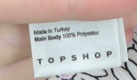 Topshop Women's Multicoloured Floral Wrap Blouse Size 10