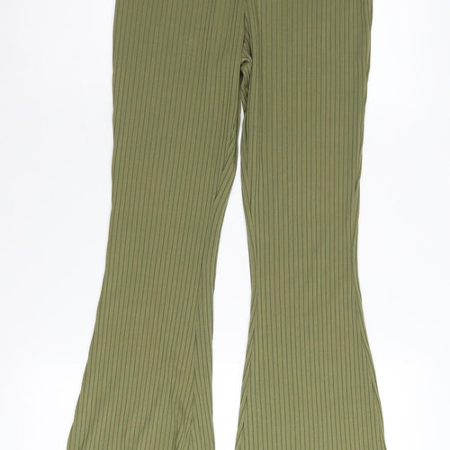 Nobody's Child Women's Green Striped Leggings Size 12