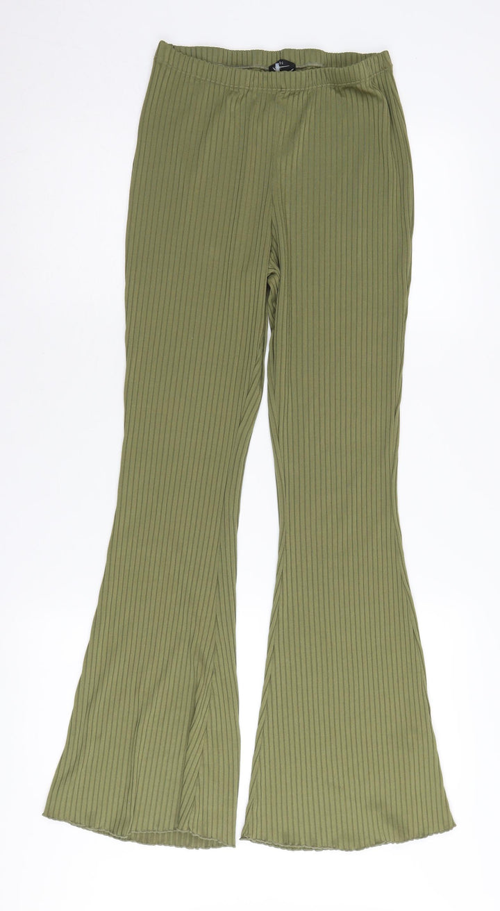Nobody's Child Women's Green Striped Leggings Size 12