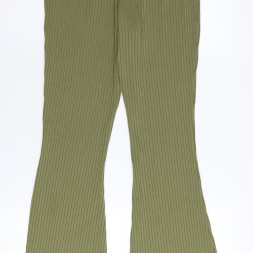 Nobody's Child Women's Green Striped Leggings Size 12