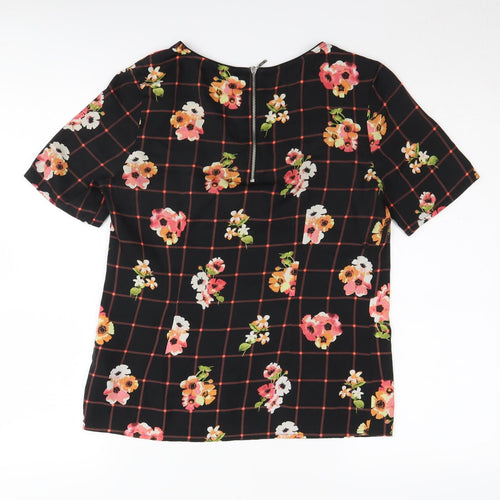 Red Herring Women's Black Floral Blouse, Size 10