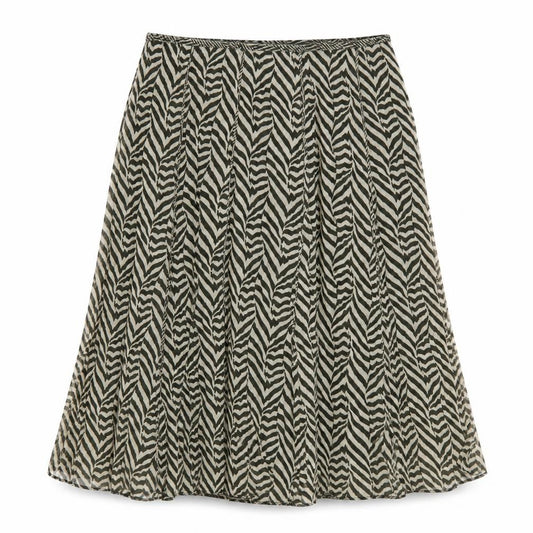 Front view of Marks & Spencer Women's Multicoloured Geometric Pleated Skirt
