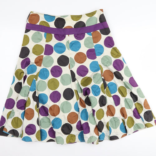 Hobbs Women's Multicoloured A-Line Polka Dot Skirt