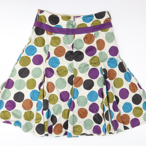 Hobbs Women's Multicoloured A-Line Polka Dot Skirt