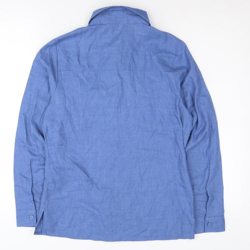 EWM Pure Classics Women's Blue Button-Up Shirt, Size 10