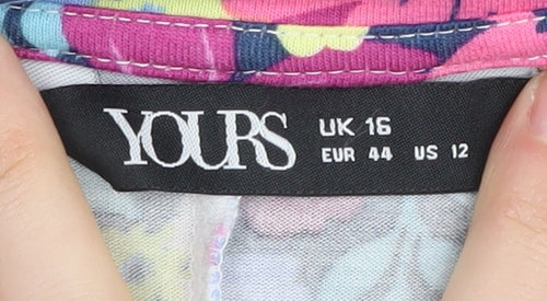 Yours Women's Multicoloured Floral Blouse Size 16