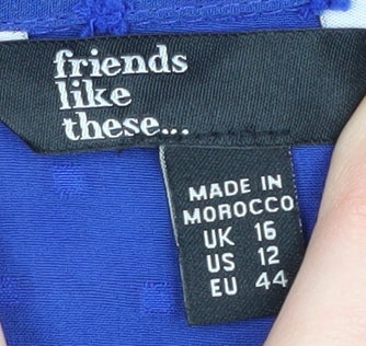 Friends Like These Blue Women's Long Sleeve Blouse