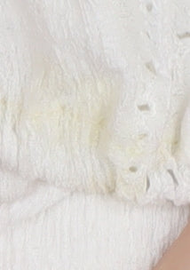 PrettyLittleThing Women's White Cropped Blouse - Size 8