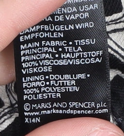 Marks and Spencer Women's Black A-Line Skirt Size 18