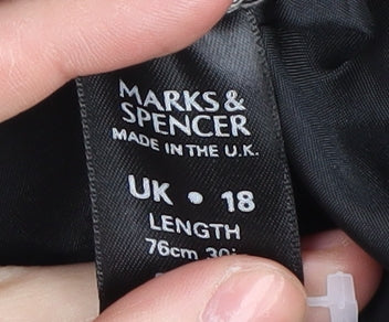 Marks and Spencer Women's Black A-Line Skirt Size 18