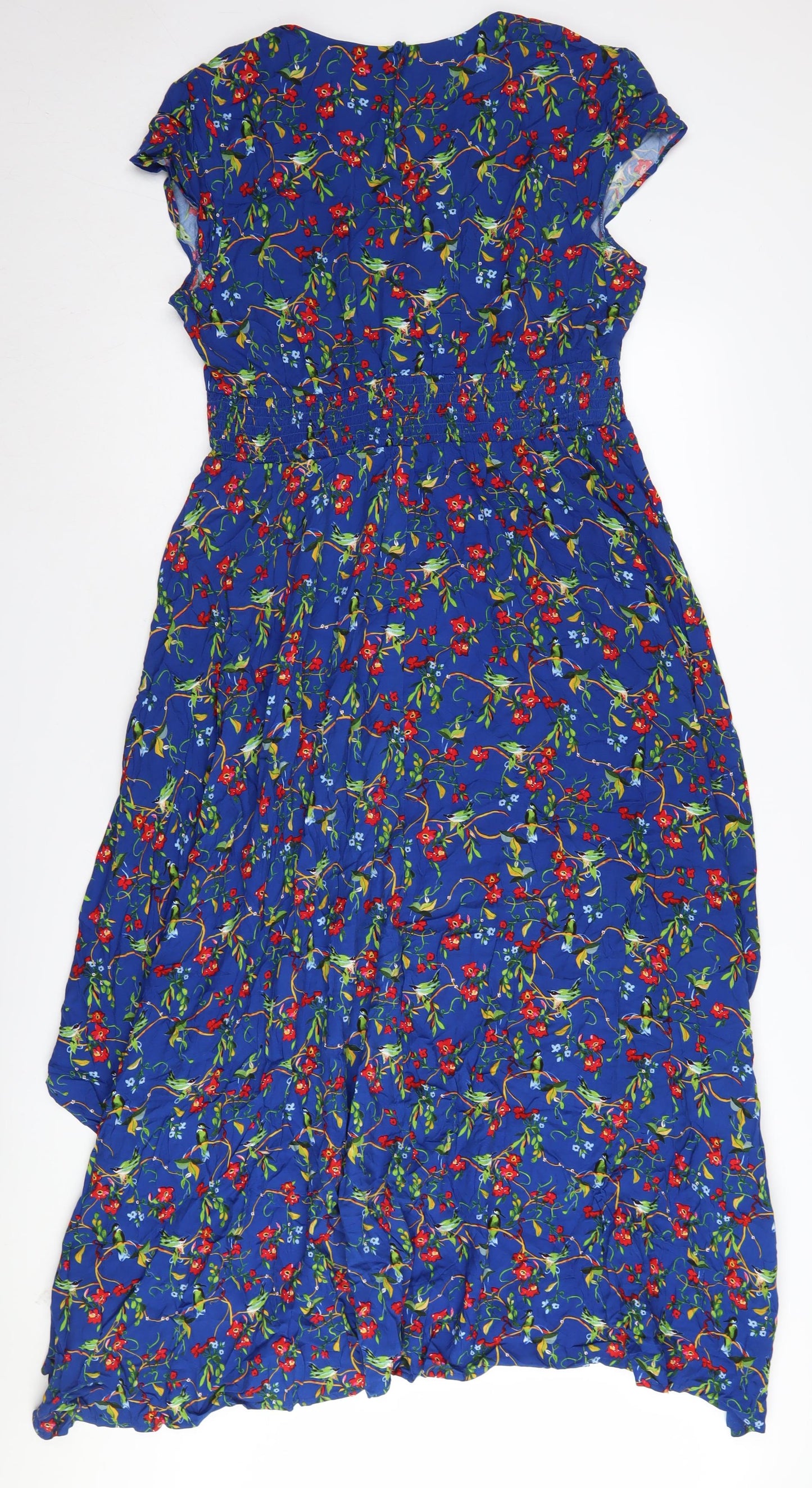Joe Browns Women's Blue Floral A-Line Midi Dress Size 16