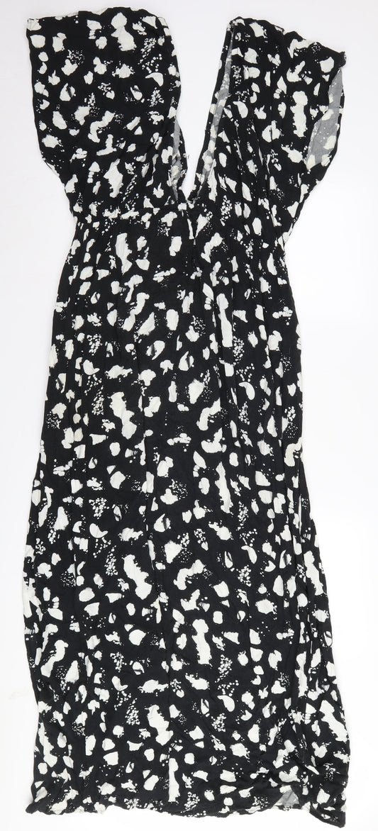 ASOS Womens Black White Dress Size 16 Viscose