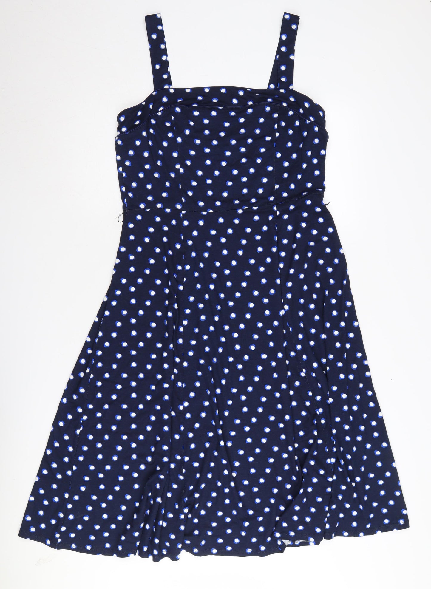 Monsoon Women Blue Polka Dot A-Line Dress