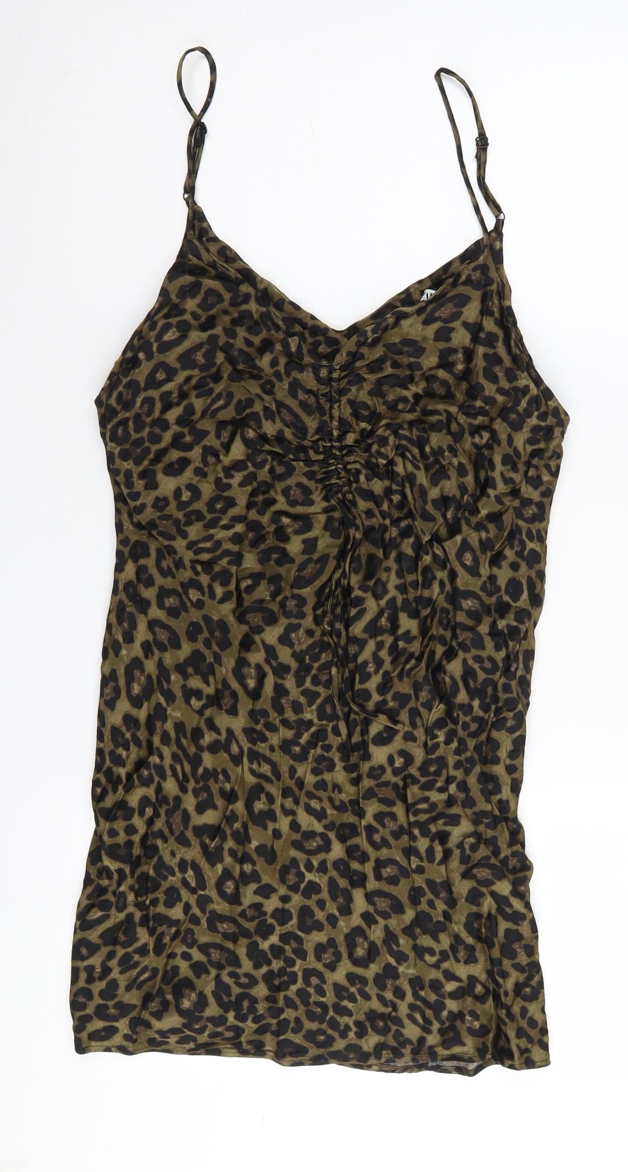 ZARA Women's Multicolour Animal Print Camisole Tank L