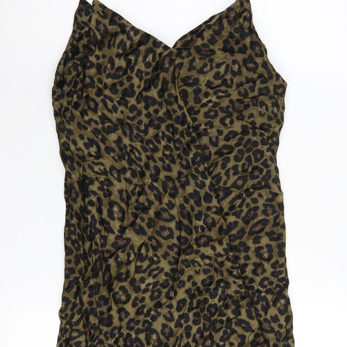 ZARA Women's Multicolour Animal Print Camisole Tank L
