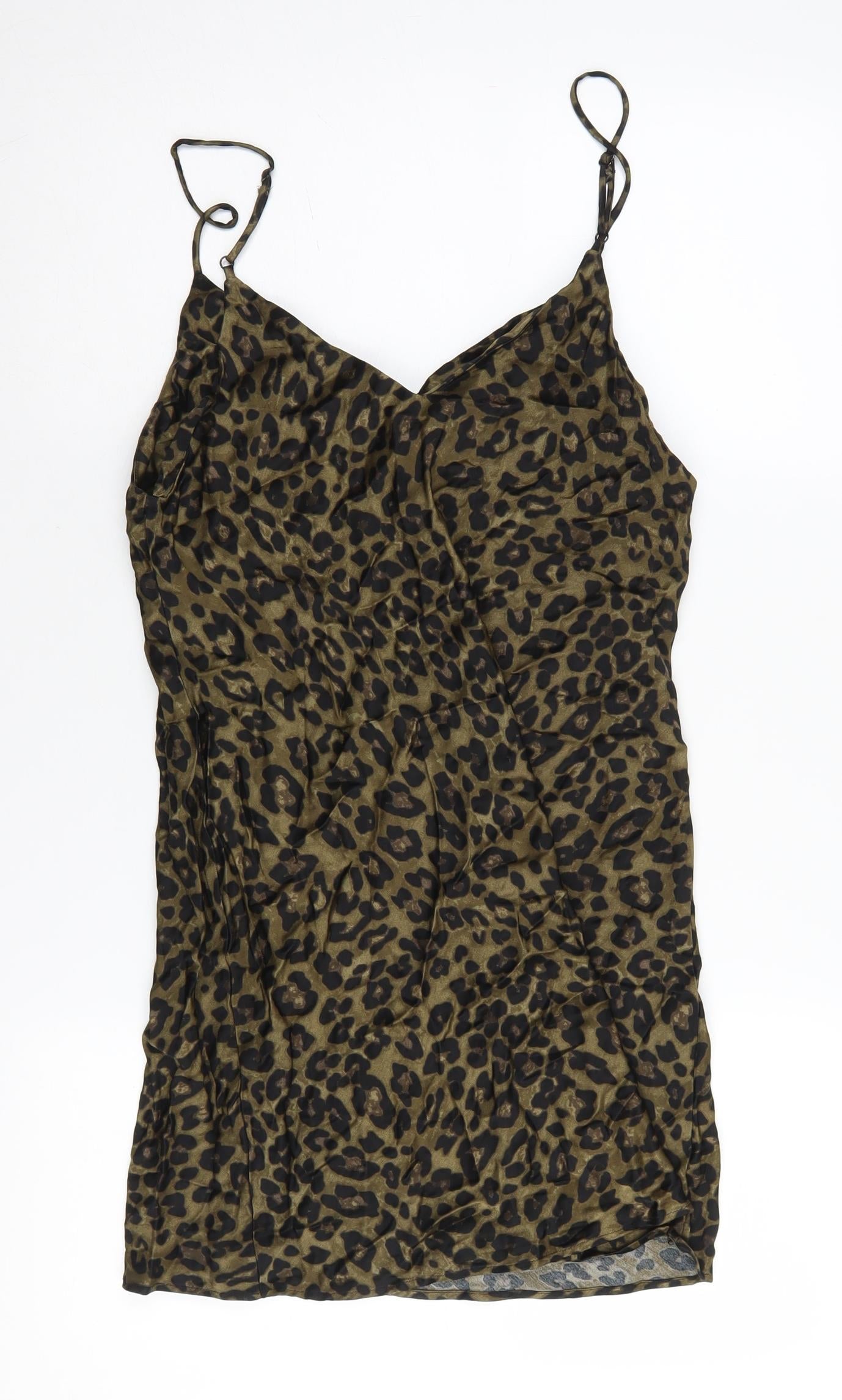 ZARA Women's Multicolour Animal Print Camisole Tank L