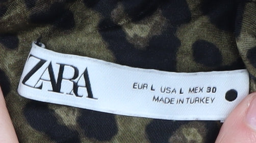 ZARA Women's Multicolour Animal Print Camisole Tank L