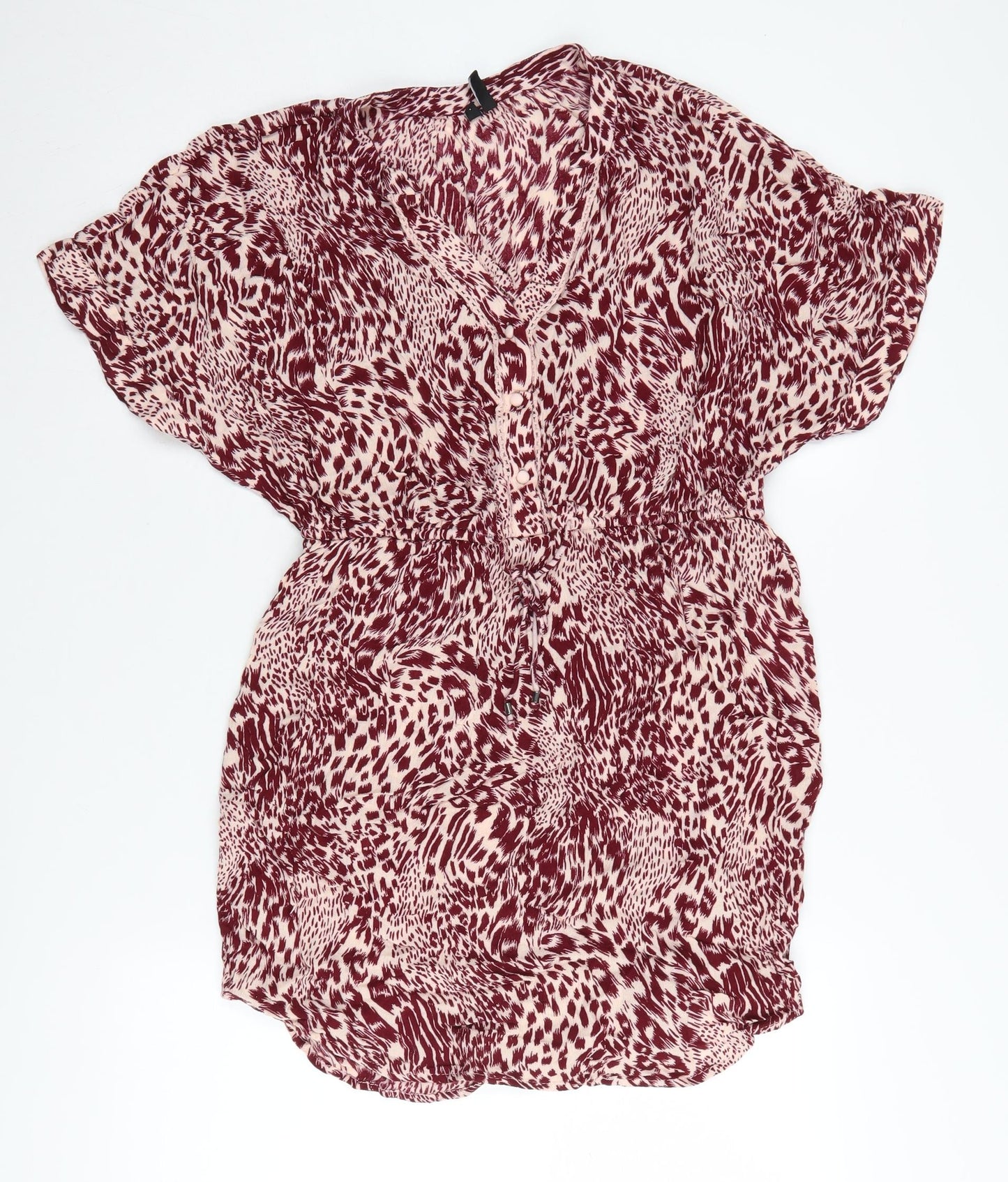 Vero Moda Women's Red Animal Print Blouse L