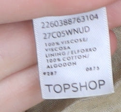 Topshop Women's Beige Polka Dot Peasant Skirt Size 10