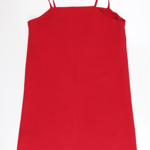 ASOS Women's Red Square Neck Slip Dress, Size 8