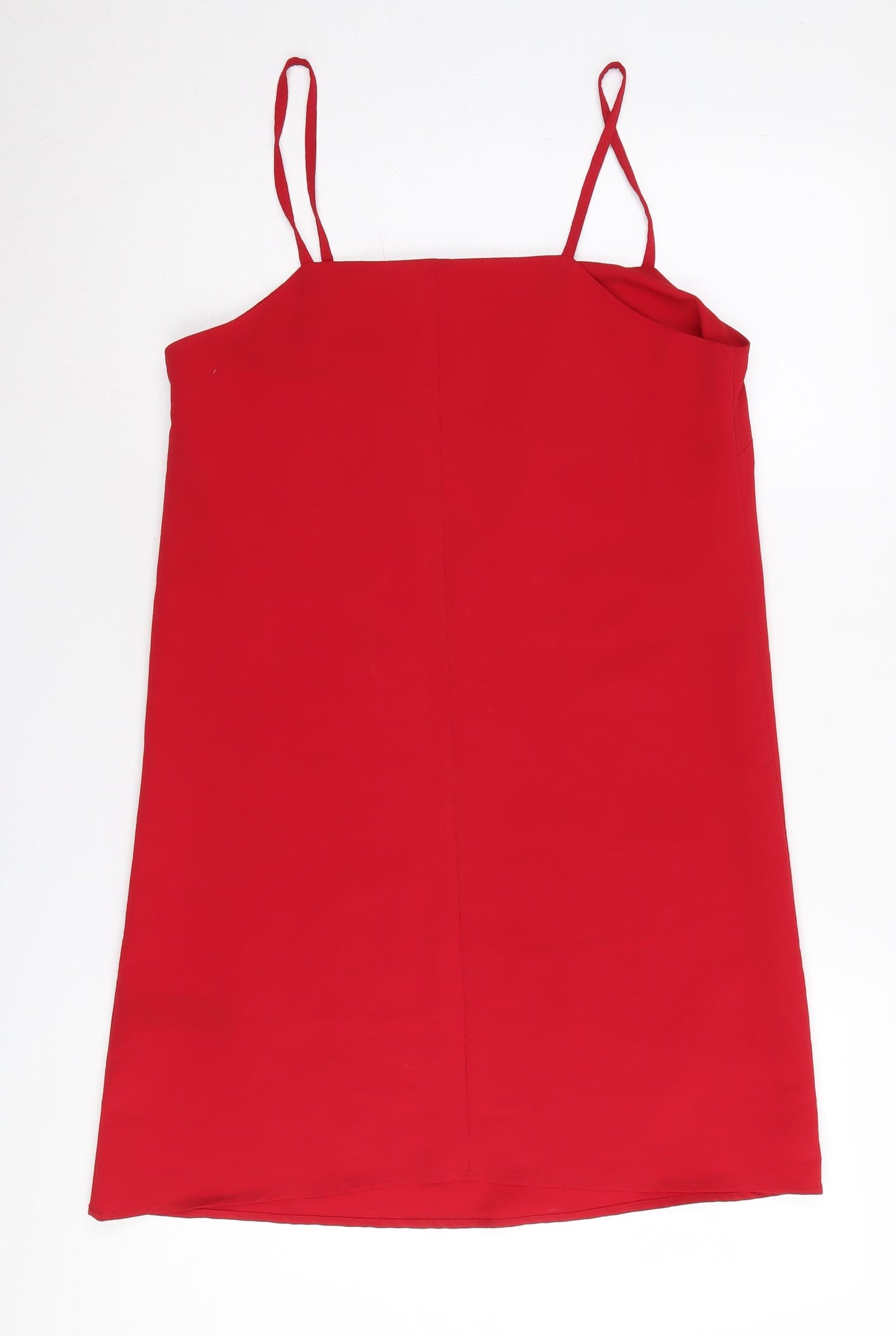 ASOS Women's Red Square Neck Slip Dress, Size 8