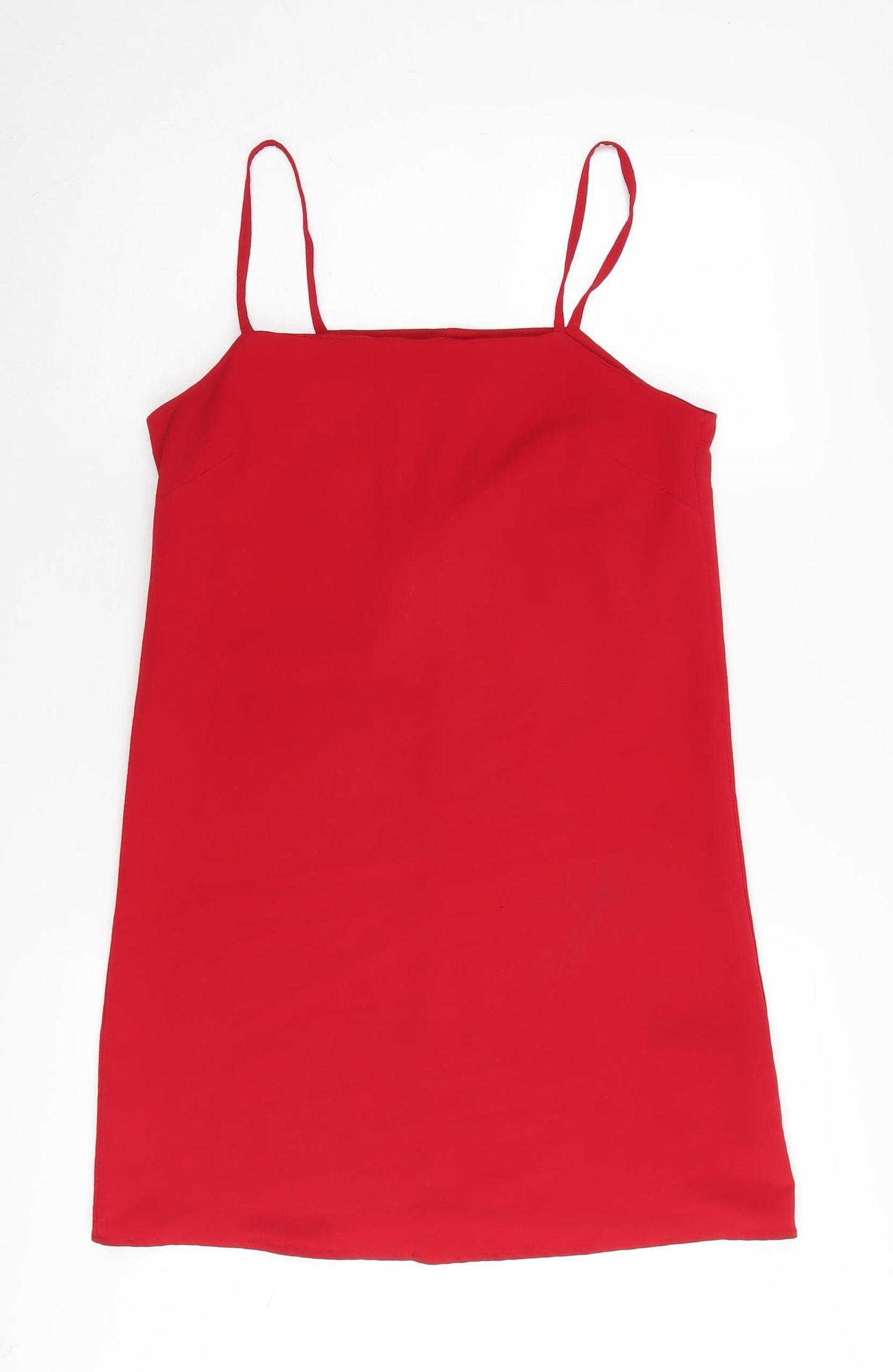 ASOS Women's Red Square Neck Slip Dress, Size 8