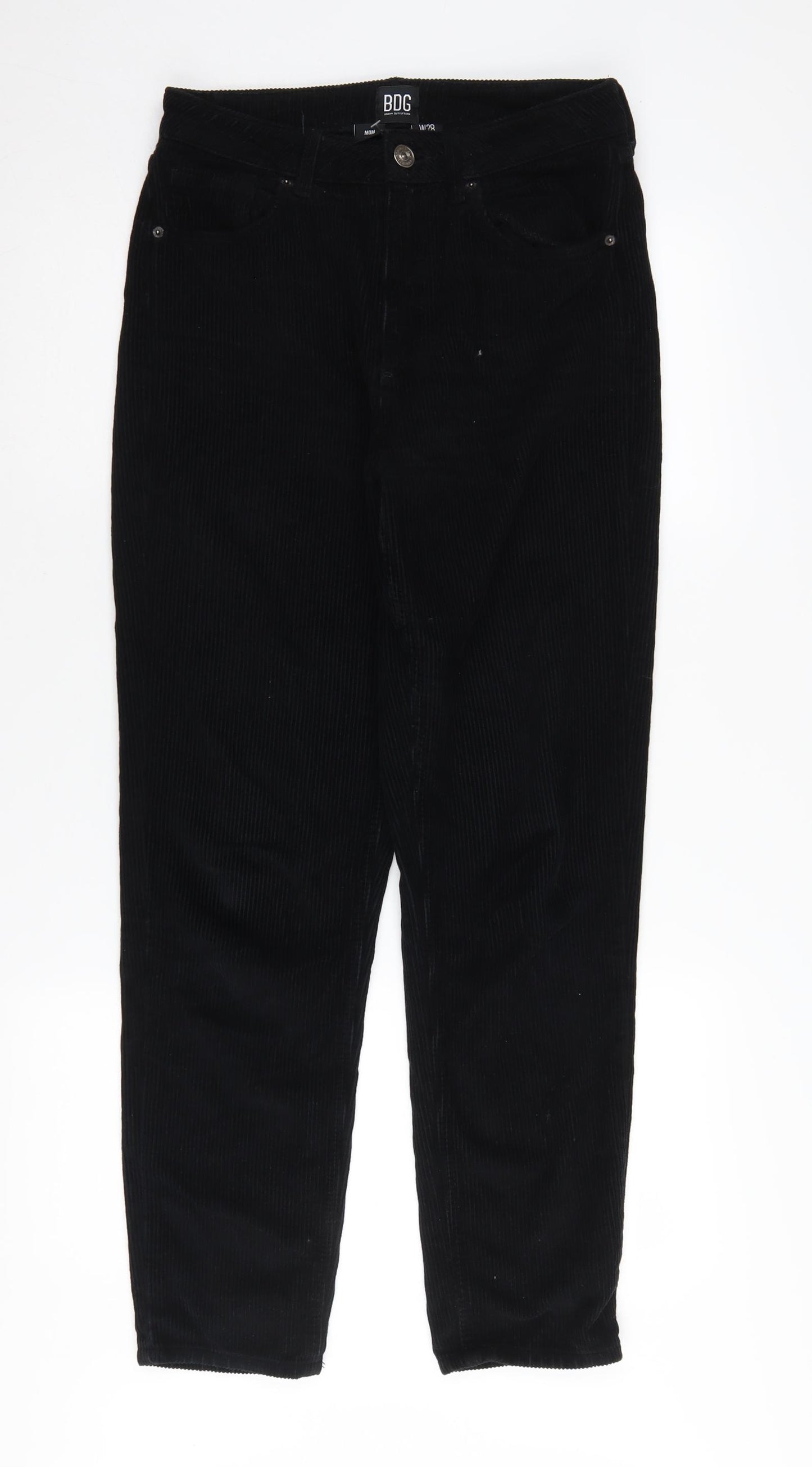 BDG Women's Black Mom Corduroy Trousers - Size 28