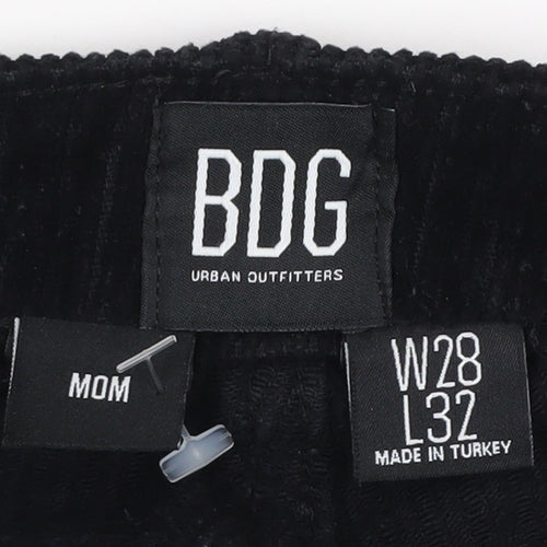 BDG Women's Black Mom Corduroy Trousers - Size 28