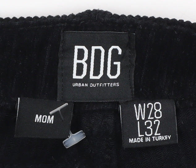 BDG Women's Black Mom Corduroy Trousers - Size 28