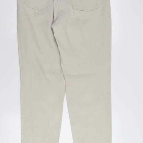 Arizona Women's Beige Straight Jeans Size 16 Regular Fit