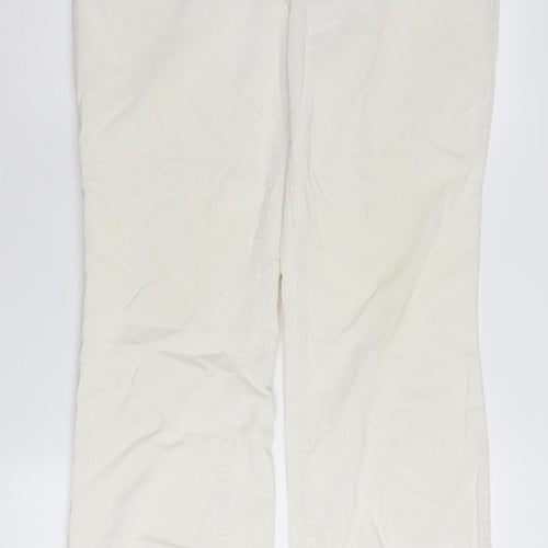 St. John's Bay Women's White Straight Corduroy Jeans Size 8