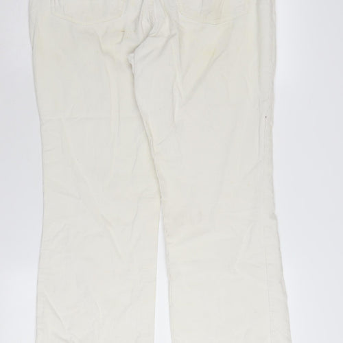 St. John's Bay Women's White Straight Corduroy Jeans Size 8