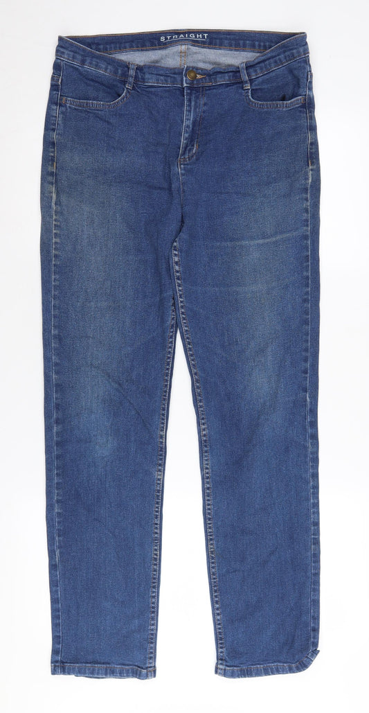 Marks and Spencer Women's Blue Straight Jeans Size 14