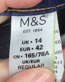 Marks and Spencer Women's Blue Straight Jeans Size 14