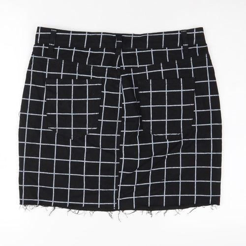 Missguided Women's Black Check Pencil Skirt UK 16