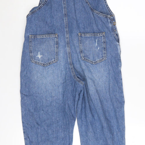 Next Girls Blue Denim Dungaree 10 Years Adjustable Straps