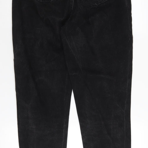 ASOS Women's Black High-Rise Mom Jeans Size 8