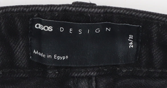 ASOS Women's Black High-Rise Mom Jeans Size 8