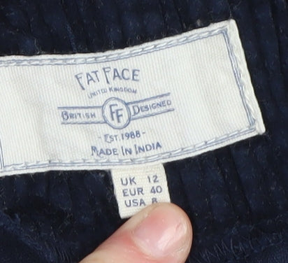 Fat Face Women's Blue Corduroy Pinafore Dress Size 12