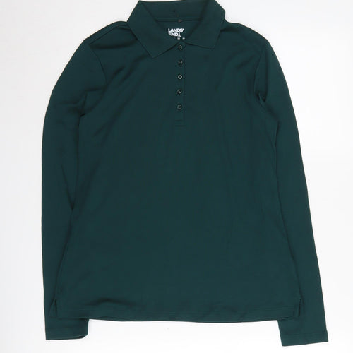 Lands' End Green Women's XS Petite Polo Top