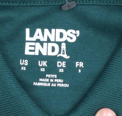 Lands' End Green Women's XS Petite Polo Top