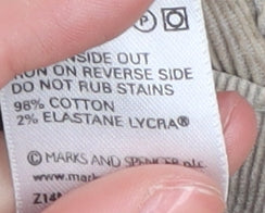 Marks and Spencer Women's Beige Corduroy Skirt Size 8