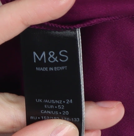 Marks and Spencer Women's Purple Plus T-Shirt