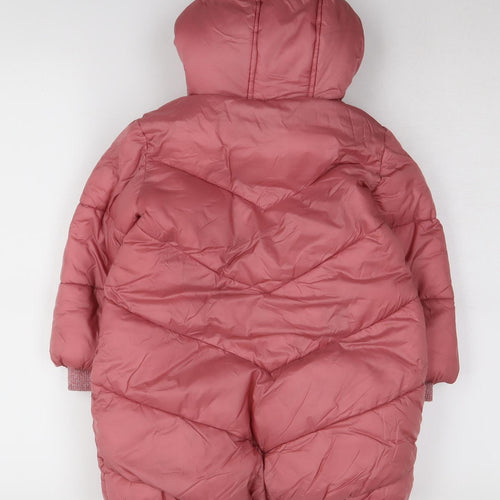 Marks & Spencer Girls Pink Puffer Jacket 2-3 Years