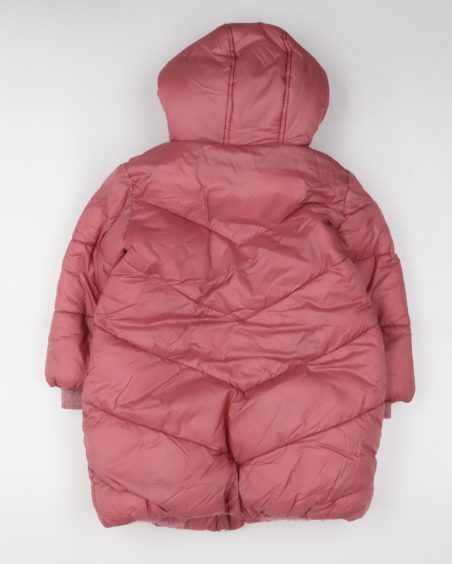 Marks & Spencer Girls Pink Puffer Jacket 2-3 Years