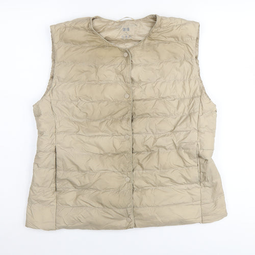 UNIQLO Women's Beige Medium Puffer Waistcoat