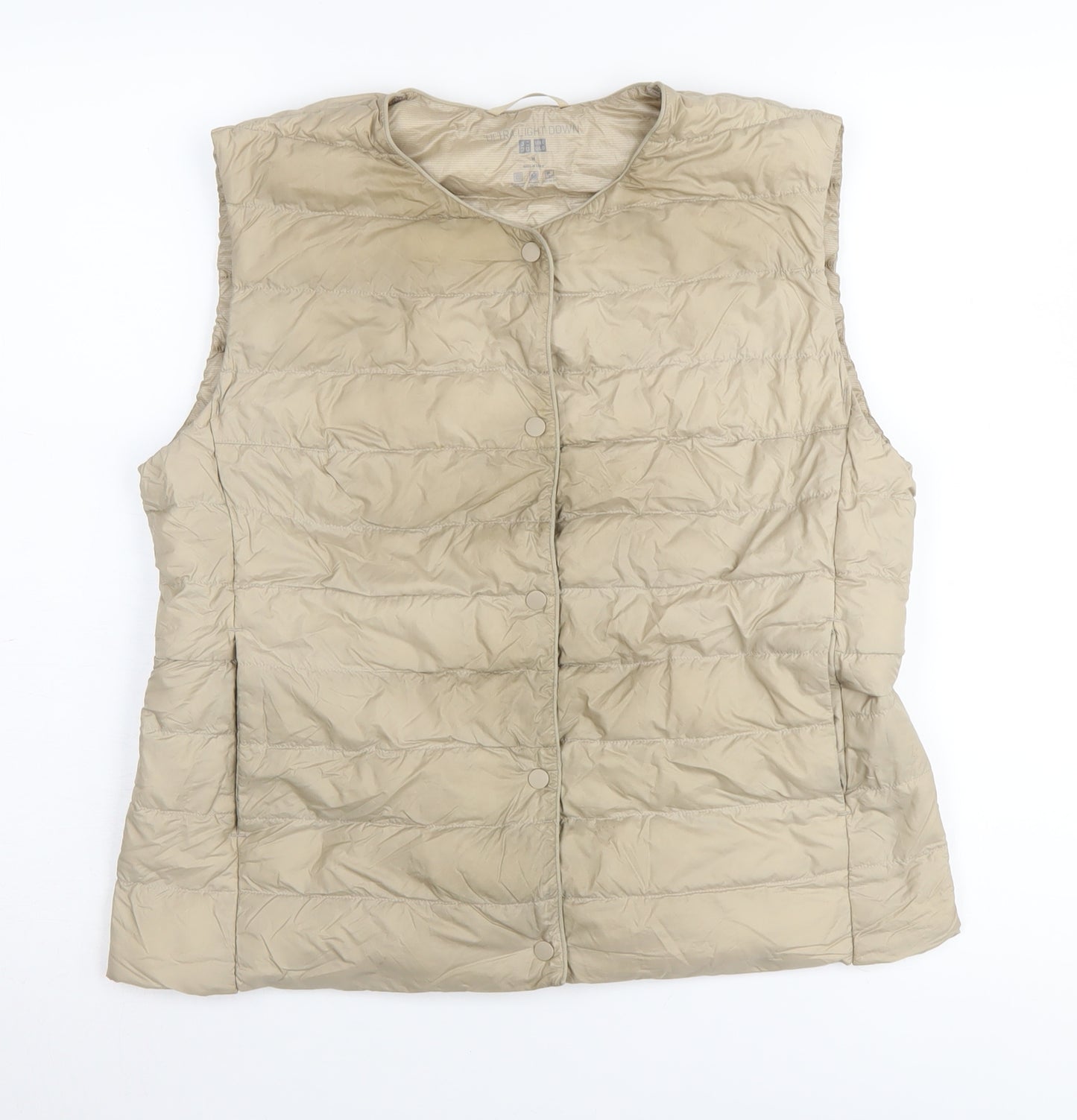 UNIQLO Women's Beige Medium Puffer Waistcoat