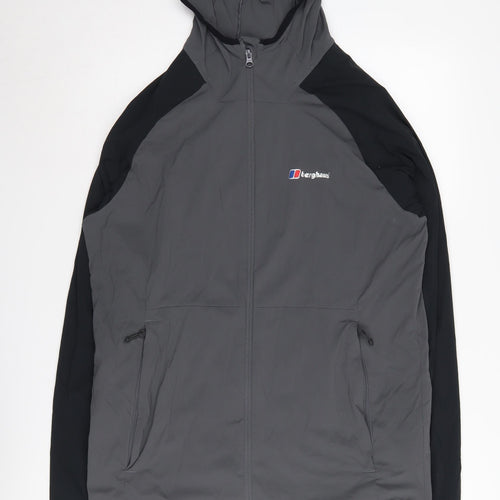 Berghaus Men's Grey Windbreaker Jacket - L, Casual, Hooded